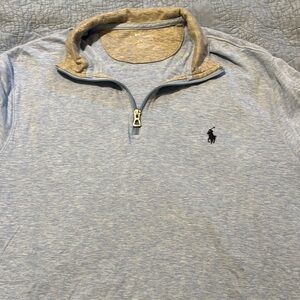 Polo by Ralph Lauren Men's Blue Quarter-Zip Shirt